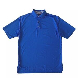 FootJoy FJ Golf Polo Shirt Men's L Blue Short Sleeve Logo